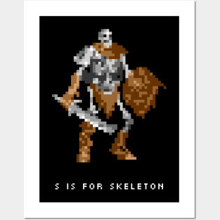 S is for Skeleton Posters and Art